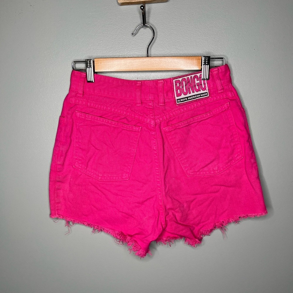 BONGO Vintage 80s Hot Pink Denim Cut Off Shorts - Picture 3 of 10
